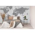 SELF ADHESIVE WALLPAPER BLACK AND WHITE MAP WITH A COMPASS IN RETRO STYLE - SELF-ADHESIVE WALLPAPERS - WALLPAPERS