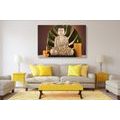 WANDBILD BUDDHA MIT ENTSPANNENDEM STILLLEBEN - BILDER MIT FENG SHUI-MOTIVEN - BILDER