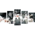 5-PIECE CANVAS PRINT AWAKENING MAGNOLIA - PICTURES FLOWERS - PICTURES