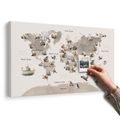WANDBILD AUF KORK WELTKARTE DER TIERE - WANDBILDER AUF KORK - BILDER