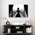 OBRAZ SILUETA ŽENY U OKNA - OBRAZY ŽENY - OBRAZY