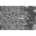 CANVAS PRINT TEXTURE OF MANDALA IN BLACK AND WHITE - BLACK AND WHITE PICTURES{% if product.category.pathNames[0] != product.category.name %} - PICTURES{% endif %}