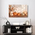 QUADRO SU TELA – ZUCCHE AUTUNNALI CON CANDELE - QUADRI HALLOWEEN E HORROR - STAMPE E QUADRI