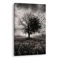 QUADRO SU TELA – ALBERO DELLA VITA E STORMO DI UCCELLI - QUADRI HALLOWEEN E HORROR - STAMPE E QUADRI