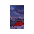 POSTER WITH MOUNT TENT UNDER THE NIGHT SKY - NATURE - POSTERS