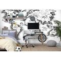 SELF ADHESIVE WALLPAPER WORLD MAP IN A BEAUTIFUL DESIGN - SELF-ADHESIVE WALLPAPERS - WALLPAPERS