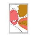 AFFICHE COUPLE HEUREUX DANS UN DESIGN ORIGINAL - DE NOTRE ATELIER - AFFICHES