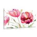 CANVAS PRINT BEAUTIFUL TULIPS IN AN INTERESTING DESIGN - PICTURES FLOWERS - PICTURES