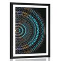 POSTER MIT PASSEPARTOUT MANDALA MIT SONNENMUSTER - FENG SHUI - POSTER