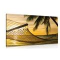 CANVAS PRINT HAMMOCK ON THE BEACH - PICTURES OF NATURE AND LANDSCAPE{% if product.category.pathNames[0] != product.category.name %} - PICTURES{% endif %}