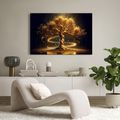 WANDBILD GOLDENER LEBENSBAUM IM GLANZ - BILDER BÄUME DES LEBENS - BILDER