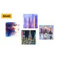 CANVAS PRINT SET MYSTERIOUS NIGHTLIFE - SET OF PICTURES - PICTURES