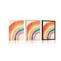 POSTER REGENBOGEN PEACH FUZZ - ABSTRAKTE FORMEN - POSTER