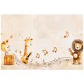TAPETE TIERE MIT MUSIKINSTRUMENTEN - KINDERTAPETEN - TAPETEN