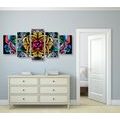 5-TEILIGES WANDBILD MANDALA DER GESUNDHEIT - BILDER MIT FENG SHUI-MOTIVEN - BILDER