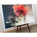 CANVAS PRINT ROSE WITH ABSTRACT ELEMENTS - PICTURES FLOWERS - PICTURES