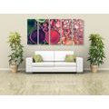 5-PIECE CANVAS PRINT ABSTRACT OIL DROPS - ABSTRACT PICTURES{% if product.category.pathNames[0] != product.category.name %} - PICTURES{% endif %}