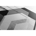 CANVAS PRINT FUTURISTIC GEOMETRY IN BLACK AND WHITE - BLACK AND WHITE PICTURES - PICTURES