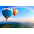 CANVAS PRINT ADVENTUROUS BALLOONS - PICTURES OF NATURE AND LANDSCAPE - PICTURES
