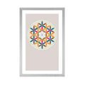 POSTER – MANDALA COLORATO CON PASSEPARTOUT - MOTIVI DALLA NOSTRA OFFICINA - POSTER