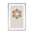 POSTER MIT PASSEPARTOUT BUNTES MANDALA - MOTIVE AUS UNSERER WERKSTATT - POSTER