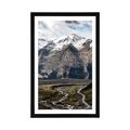 POSTER MIT PASSEPARTOUT ATEMBERAUBENDES BERGPANORAMA - NATUR - POSTER