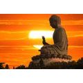 CANVAS PRINT BUDDHA STATUE AT SUNSET - PICTURES FENG SHUI{% if product.category.pathNames[0] != product.category.name %} - PICTURES{% endif %}