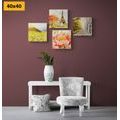 CANVAS PRINT SET OIL PAINTING IN A ROMANTIC DESIGN - SET OF PICTURES - PICTURES