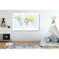 CANVAS PRINT CLASSIC MAP WITH A WHITE BORDER - PICTURES OF MAPS - PICTURES