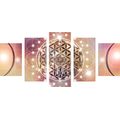 TABLEAU EN 5 PARTIES – MANDALA FASCINANT - TABLEAUX FENG SHUI - TABLEAUX
