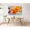 CANVAS PRINT ORANGE POPPY FLOWERS IN ORIENTAL STYLE - PICTURES FLOWERS - PICTURES