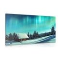 TABLEAU SUR TOILE – PAYSAGE D'HIVER FÉERIQUE - TABLEAUX DE LA NATURE ET DES PAYSAGES - TABLEAUX