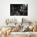 QUADRO SU TELA – RAGAZZA GOTICA CON FARFALLA - QUADRI HALLOWEEN E HORROR - STAMPE E QUADRI