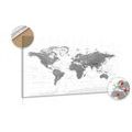 PICTURE ON THE CORK OF A BEAUTIFUL WORLD MAP IN BLACK & WHITE - PICTURES ON CORK{% if kategorie.adresa_nazvy[0] != zbozi.kategorie.nazev %} - PICTURES{% endif %}