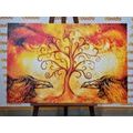CANVAS PRINT TREE OF LIFE WITH RAVENS - PICTURES FENG SHUI - PICTURES