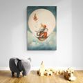 CANVAS PRINT DREAMY ELEPHANT ABOVE THE CLOUDS - DREAMY LITTLE ANIMALS - PICTURES