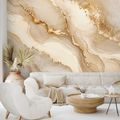 ZELFKLEVEND FOTOBEHANG LUXE GOUDMARMER IN BEIGE TINTEN - MARMER FOTOBEHANG - FOTOBEHANG