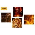 CANVAS PRINT SET ABSTRACT ANIMALS - SET OF PICTURES - PICTURES