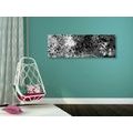 CANVAS PRINT BLACK AND WHITE ABSTRACT ART - BLACK AND WHITE PICTURES - PICTURES