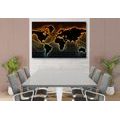 CANVAS PRINT MAP WITH AN ORIGINAL BACKGROUND - PICTURES OF MAPS - PICTURES