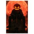 WANDBILD HALLOWEEN-SCHRECKEN UNTER ROTEM MOND - HALLOWEEN- UND HORROR-BILDER - BILDER