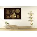 WANDBILD GOLDENER BUDDHA - BILDER MIT FENG SHUI-MOTIVEN - BILDER