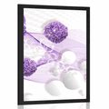 POSTER FLOWERS WITH ABSTRACT BACKGROUND - ABSTRACT AND PATTERNED - POSTERS