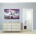 CANVAS PRINT TREE ENGULFED BY CLOUDS - PICTURES OF NATURE AND LANDSCAPE - PICTURES