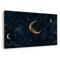 TABLEAU SUR TOILE – LUNE MYSTIQUE DANS LE CIEL NOCTURNE - TABLEAUX MOIS - TABLEAUX