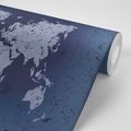 SELF ADHESIVE WALLPAPER OLD MAP ON A BLUE ABSTRACT BACKGROUND - SELF-ADHESIVE WALLPAPERS - WALLPAPERS