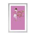 POSTER WITH MOUNT GIRL IN A PINK HUG - WOMEN - POSTERS