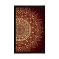 PLAKAT ZLATNA MANDALA NA BORDO POZADINI - FENG SHUI - PLAKATI