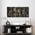5-TEILIGES WANDBILD VINTAGE LAUTSPRECHER - MUSIKBILDER - BILDER