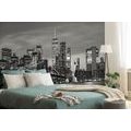 WALL MURAL BLACK AND WHITE BROOKLYN BRIDGE - BLACK AND WHITE WALLPAPERS - WALLPAPERS